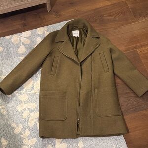 Madewell Olive Green Wool Coat